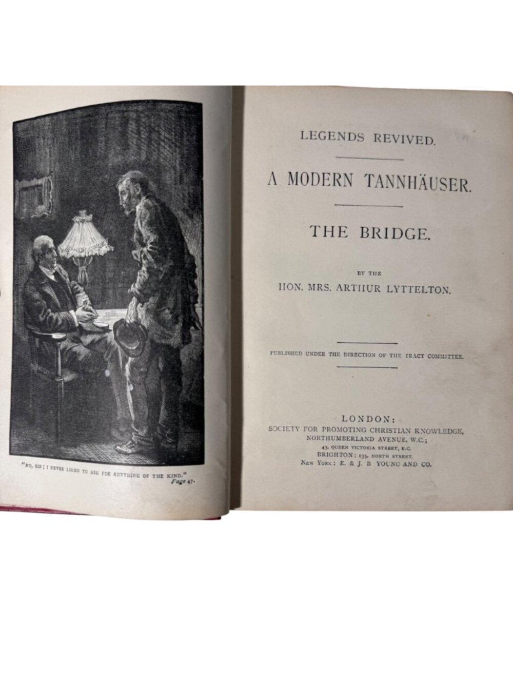 A Modern Tannhauser & The Bridge Hon. Mrs. Arthur Lyttelton Hardcover Book 1893 - Picture 2 of 16